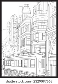 Public Transportation Coloring page .