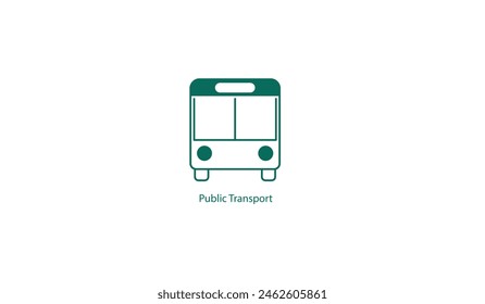 Public Transportation Eco-Friendly Travel Vector Icon
