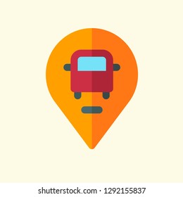 Public Transportation Flat Icon Vector Graphic Download Template Modern