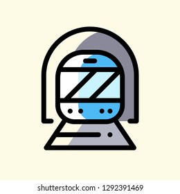 Public Transportation Icon Vector Graphic Download Template Modern