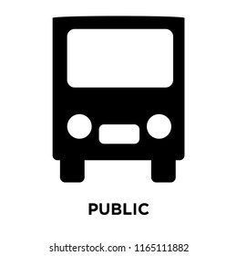 Public transportation icon vector isolated on white background, Public transportation transparent sign