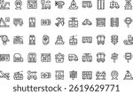 Public transportation icons Simple vector icon. Illustration symbol design template for web mobile UI element. 