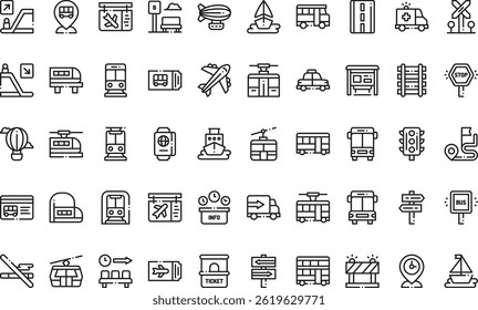 Public transportation icons Simple vector icon. Illustration symbol design template for web mobile UI element. 