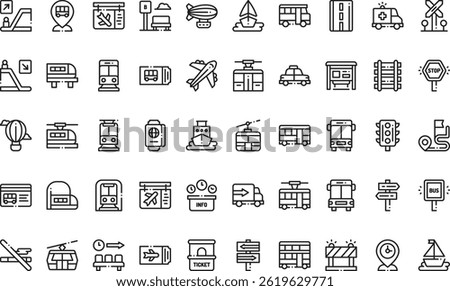 Public transportation icons Simple vector icon. Illustration symbol design template for web mobile UI element. 