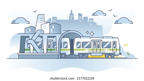 Metro de transporte público con el concepto de infraestructura subterránea. Gestión de la logística de pasajeros con rutas ferroviarias bajo la ilustración de los vectores urbanos. Líneas de metro con estaciones de ferrocarril urbanas.