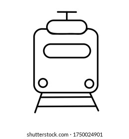 Public transportation simple icon can be edited