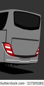 Public transportation vector illustration, rear bus vector, vector eps 10