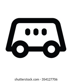 Public Vehicle Bold Line Vector Icon 