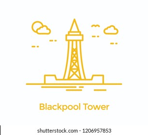 A Public Visit Tower In England, Blackpool Tower 