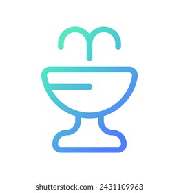 Public water fountain pixel perfect gradient linear ui icon. Drinking source. GPS navigation. Line color user interface symbol. Modern style pictogram. Vector isolated outline illustration