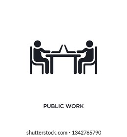 public work isolated icon. simple element illustration from humans concept icons. public work editable logo sign symbol design on white background. can be use for web and mobile
