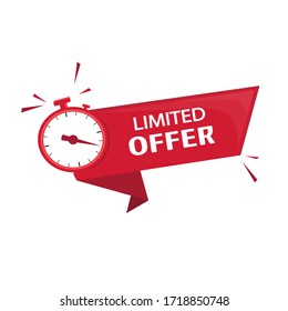 
Publication, advertising, promulgation and subsequent offer to obtain a profitable purchase or transaction in a limited time.
Countdown for any type of sale or offer.Vector image in red color, alarm 