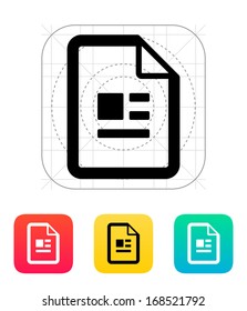Publication file icon. Vector illustration.