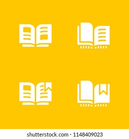 publication icon set. open book vector icon for graphic design and web