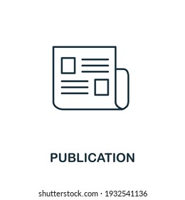 Publication icon. Simple element from social media collection. Creative Publication icon for web design, templates, infographics and more