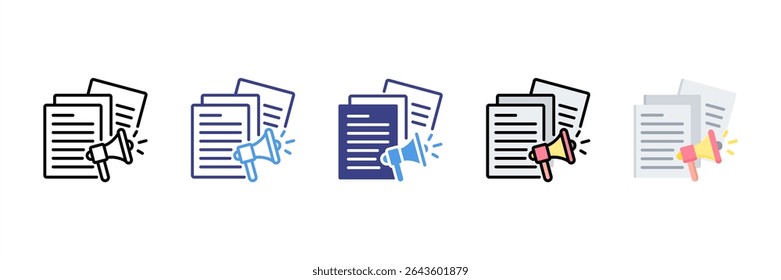 Conjunto de Ícones de Vários Estilos da Publicação