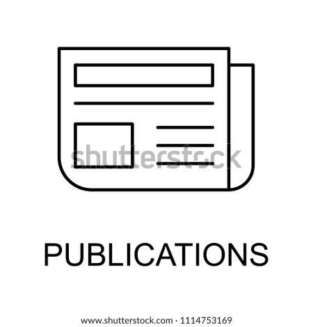 publications line icon. Element of human resources signs with name for mobile concept and web apps. Thin line publications line icon can be used for web and mobile on white background