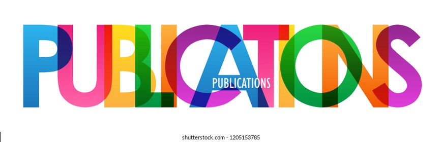 PUBLICATIONS rainbow letters banner