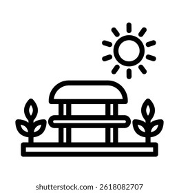 PublicBench Vector Line icon design