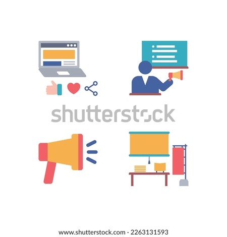 Publicity Advertisement Propaganda Icon Set