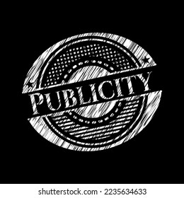 Publicity with chalkboard texture. Vector Illustration. Detailed. 