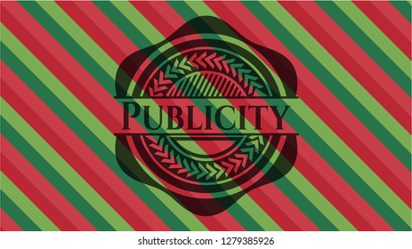 Publicity christmas colors emblem.