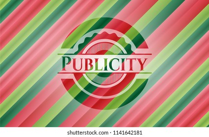 Publicity christmas style emblem.