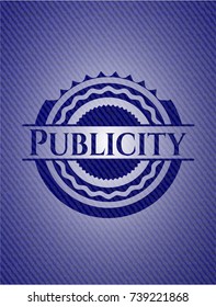 Publicity with denim texture