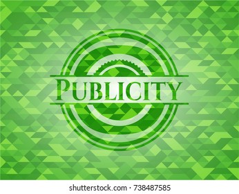 Publicity green mosaic emblem