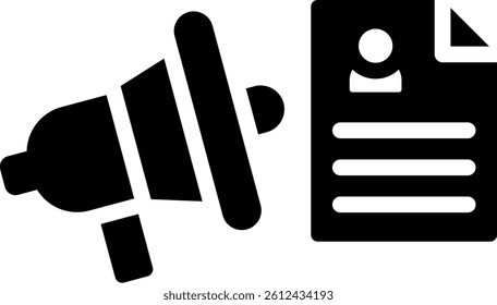 Publicity Icon Glyph Vector Illustration