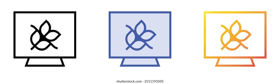 publicity icon. Linear, Blue Fill and Gradient Style Design Isolated On White Background