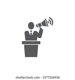Publicity icon on white background