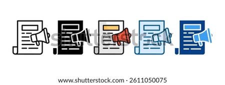 Publicity Icon Set Multiple Style Collection