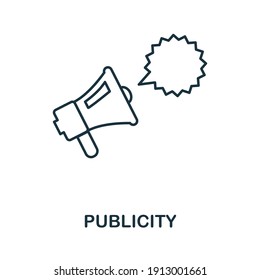 Publicity icon. Simple element from business management collection. Creative Publicity icon for web design, templates, infographics and more