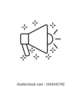 Publicity megaphone icon. Element of no government organisation icon
