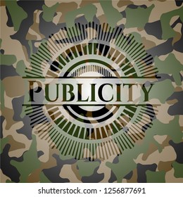 Publicity on camouflaged texture