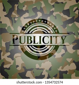 Publicity on camouflaged texture