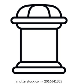 Publicity outdoor advertising icon. Outline publicity outdoor advertising vector icon for web design isolated on white background