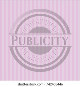 Publicity pink emblem