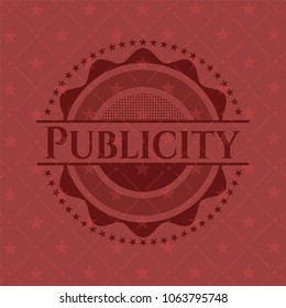 Publicity realistic red emblem