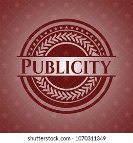 Publicity retro red emblem