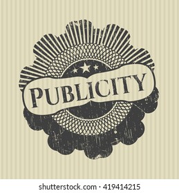 Publicity with rubber seal texture