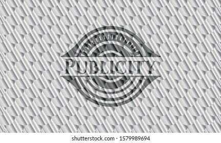 Publicity silver badge. Scales pattern. Vector Illustration. Detailed.