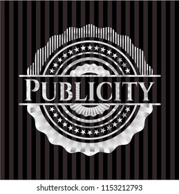 Publicity silvery shiny badge