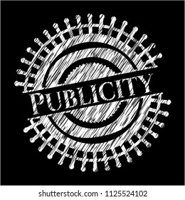 Publicity written with chalkboard texture