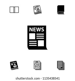 Publish icon. collection of 7 publish filled and outline icons such as magazine, news, newspaper. editable publish icons for web and mobile.