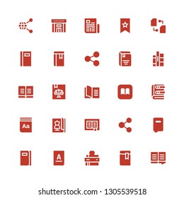 publish icon set. Collection of 25 filled publish icons included Book, Books, Share, Magazine, Dictionary, Ibooks, Sharing, Bookmark, Newspaper, Library