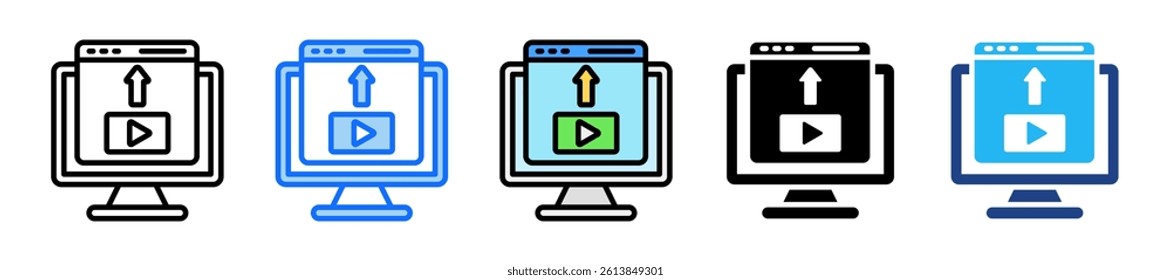Publish Icon Set Multiple Style Collection