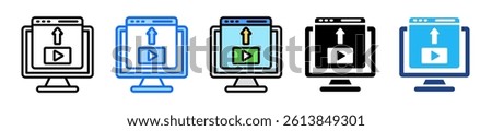 Publish Icon Set Multiple Style Collection