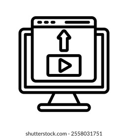 Publish Vector Lineal Icon on white background.
